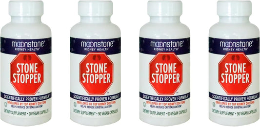 Moonstone Kidney Health Capsules 4 Pack - 90 Capsules per Bottle, 360 Count - 90 Days Supply