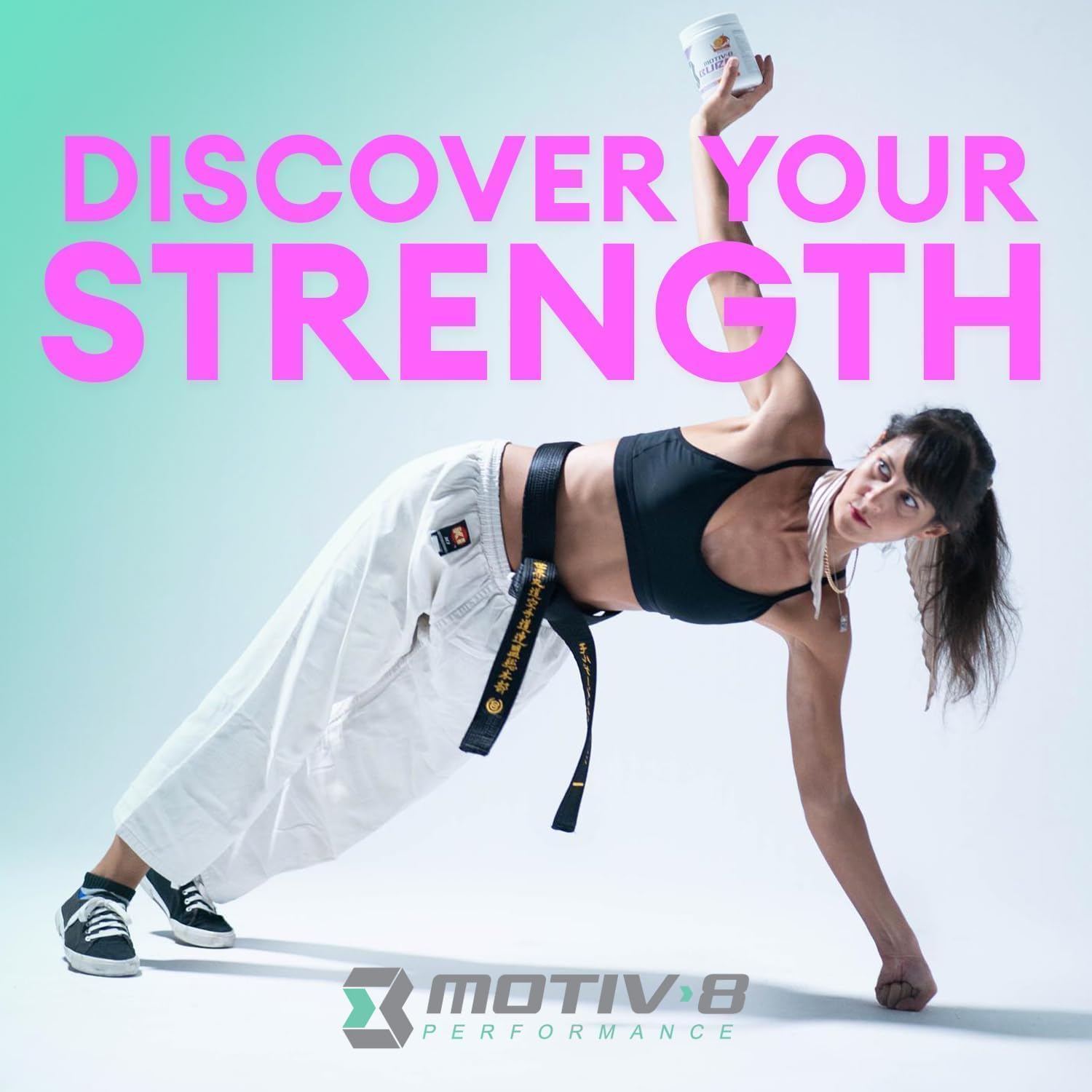 Motiv-8 Sugar-Free Pre-Workout for Energy, Focus, and Mood Enhancement - Watermelon Flavor (30 Servings)