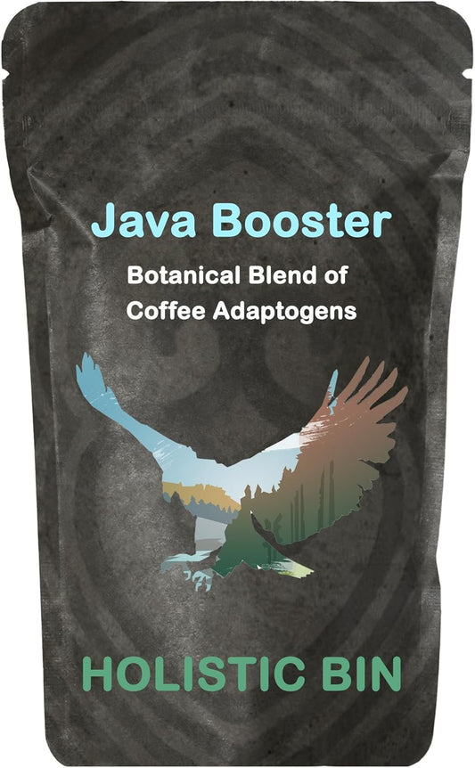 Mountain Eagle Holistic Bin Mushroom Coffee Boost - Adaptogen Add-In with Chaga, Shilajit, & Cacao | Memory & Focus Support
