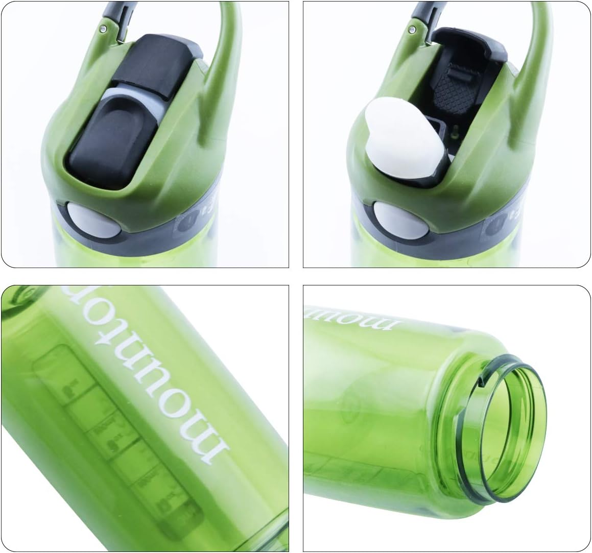 mountop BPA-Free Kids Water Bottle with Silicone Straw and Handle - 14oz 400ml - Easy Use for Girls and Boys