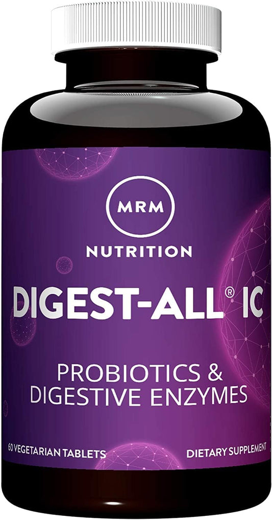 MRM Nutrition Digest-All ® IC: Probiotics & Enzymes for Better Digestion, Absorption, and Gut Health | Minimize Bloating, Gas, and Gluten-Free | 30 Servings