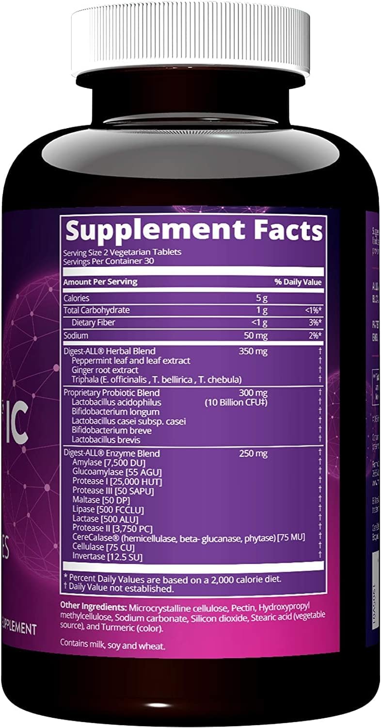 MRM Nutrition Digest-All ® IC: Probiotics & Enzymes for Better Digestion, Absorption, and Gut Health | Minimize Bloating, Gas, and Gluten-Free | 30 Servings