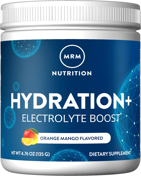 MRM Nutrition Hydration + Orange Mango Flavored Electrolyte Boost with Vitamins, Minerals, and Antioxidants - Vegan and Gluten-Free - 15 Servings