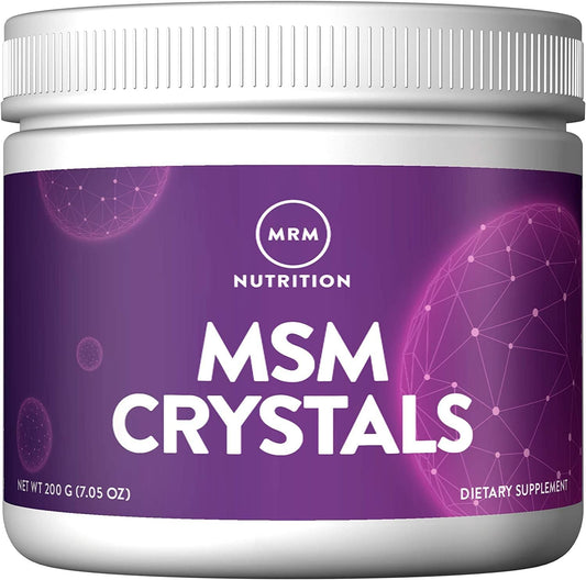 MRM Nutrition MSM Crystals Powder | Joint Health Support | Hair, Skin, Nails | Bioavailable Sulfur | Gluten-Free Vegan Supplement | 200 Servings - BoostGo Australia