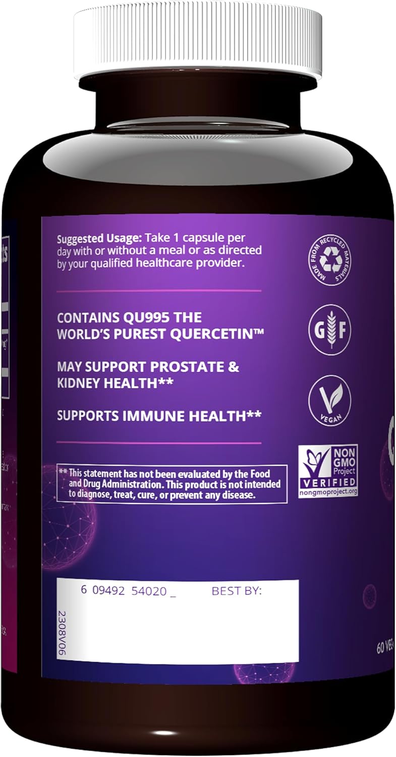 MRM Nutrition QU995 Quercetin Supplement | 500mg for Immune & Cardiovascular Health | Antioxidant Support | 60 Servings - BoostGo Australia