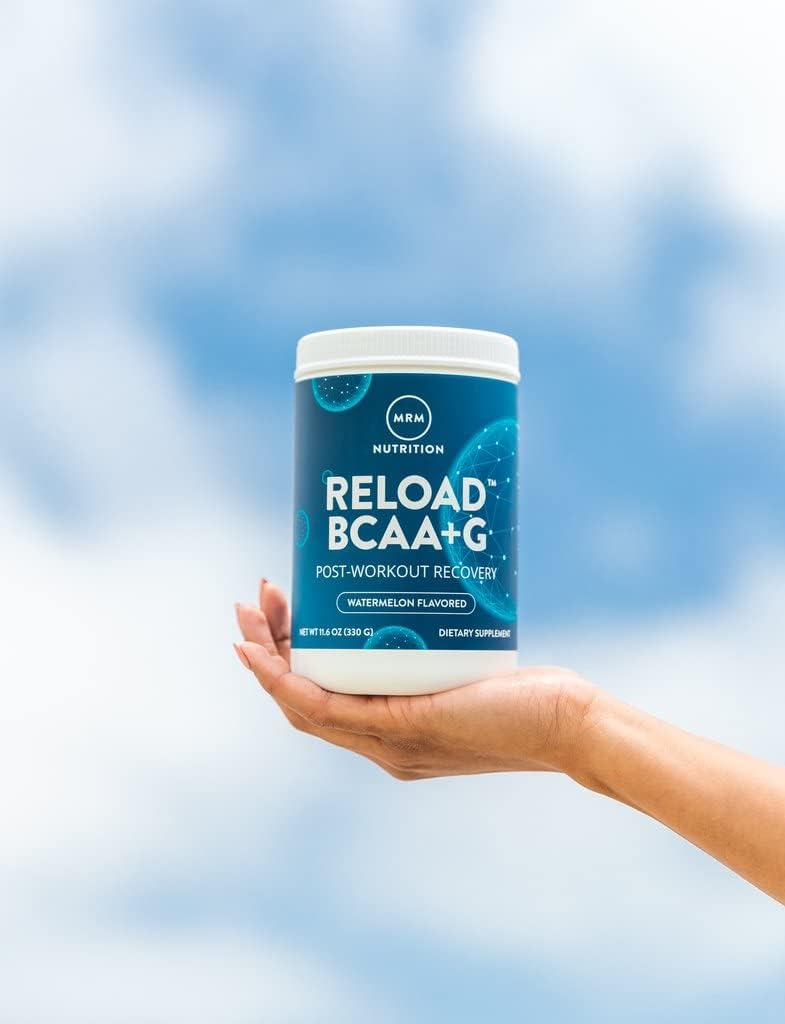 MRM Nutrition Reload BCAA+G Post-Workout Recovery Watermelon Flavor 9.6g Amino Acids CarnoSyn Muscle Recovery Keto Friendly 26 Servings