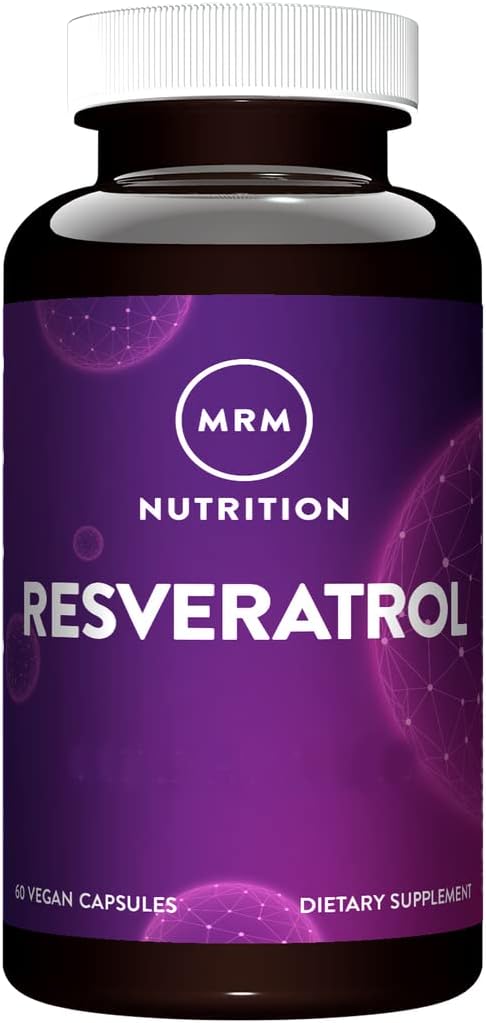 MRM Nutrition Resveratrol Supplement | 100mg Natural Trans-Resveratrol | Antioxidant Support | Gluten-Free & Vegan | 60 Servings - BoostGo Australia