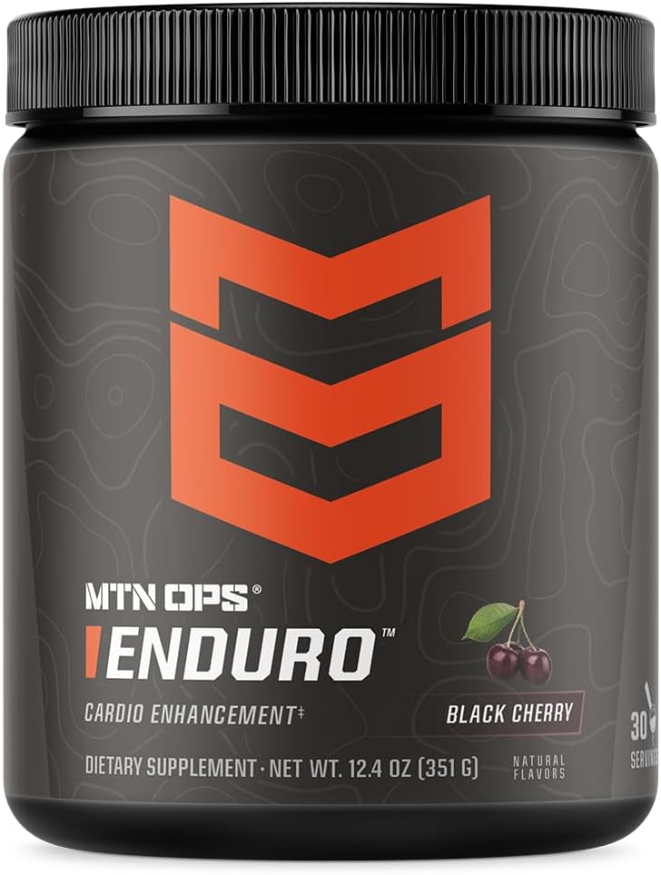 MTN OPS Enduro Nitric Oxide Supplement & Stim-Free Pre Workout - Black Cherry - 30 Servings