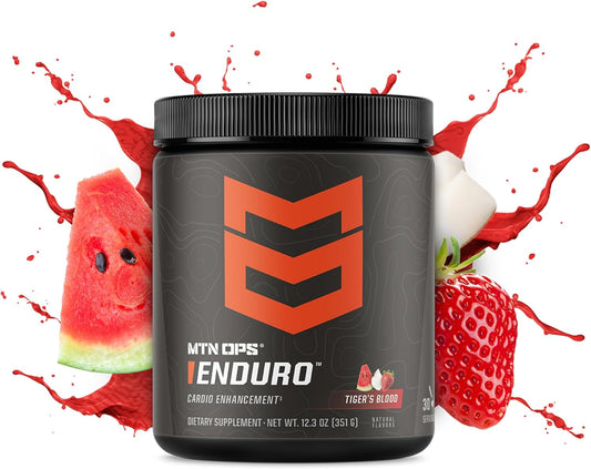 MTN OPS Enduro Nitric Oxide Supplement with Magnesium Citrate - Tiger's Blood Flavor - 30 Servings