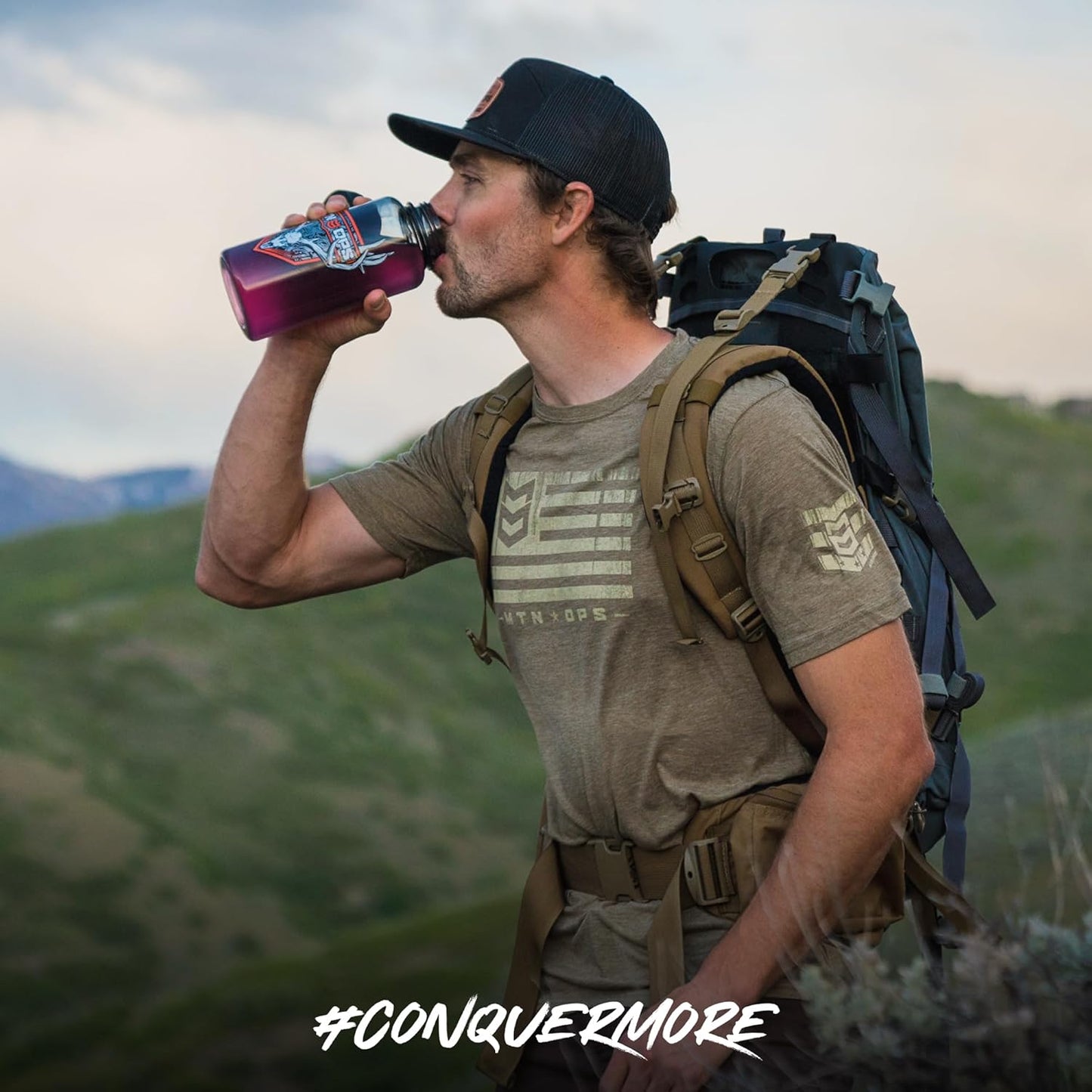 MTN OPS Enduro Trail Packs Stimulant-Free Pre Workout with Nitric Oxide Boost | Raspberry Flavor | 20 Servings