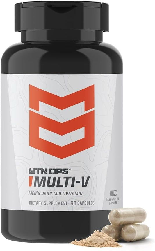 MTN OPS Multi-V Men's Vegetarian Multivitamin Capsules - Daily Essential Vitamin Complex (60 Capsules)