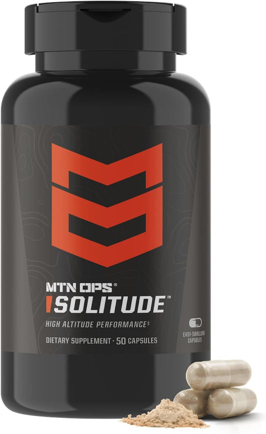 MTN OPS Solitude High-Altitude Performance Supplement - 25 Servings, Black Color, One Size - Boosts Endurance & Stamina at Elevation