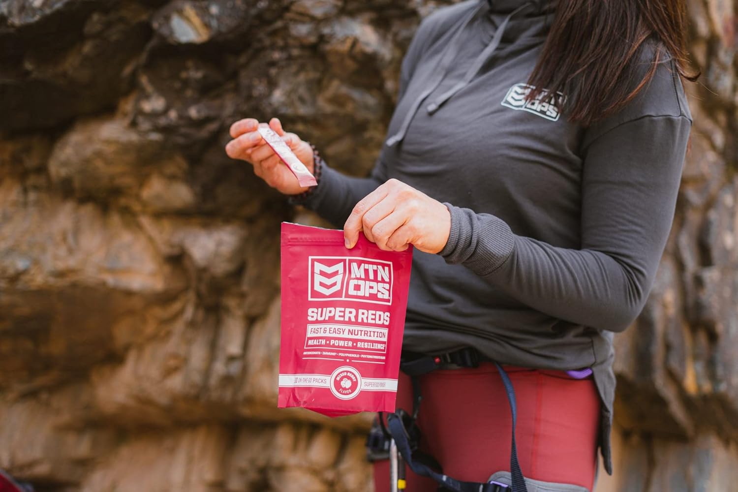 MTN OPS Super Reds Antioxidant Drink Powder - Daily Health Blend with Phyto-Nutrients | 30 On-The-Go Packs