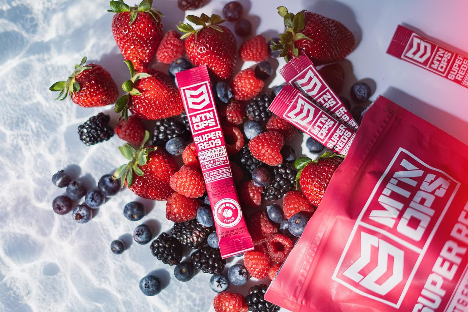 MTN OPS Super Reds Antioxidant Drink Powder - Daily Health Blend with Phyto-Nutrients | 30 On-The-Go Packs