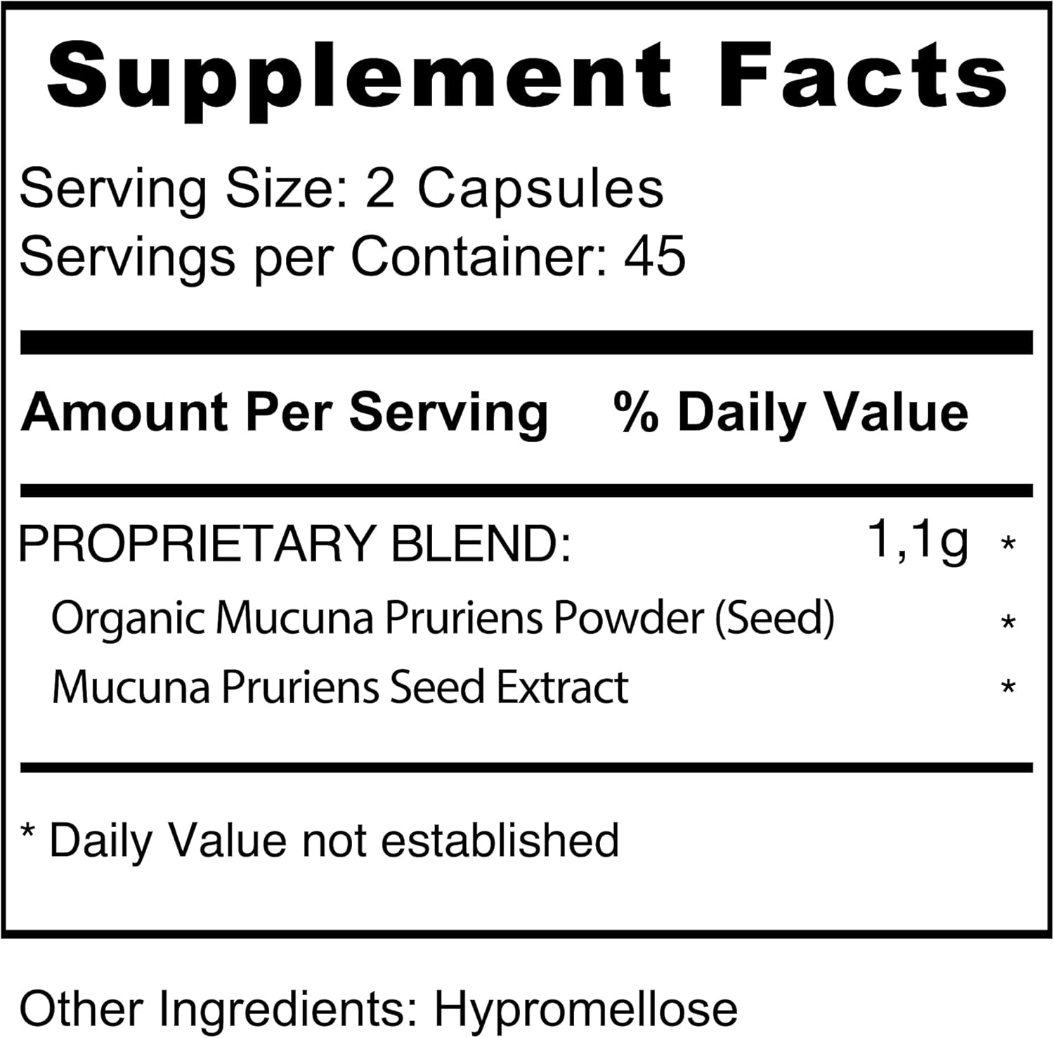 Mucuna Pruriens Extract Capsules - Velvet Beans Supplement - 90 Capsules by Jiva Botanicals