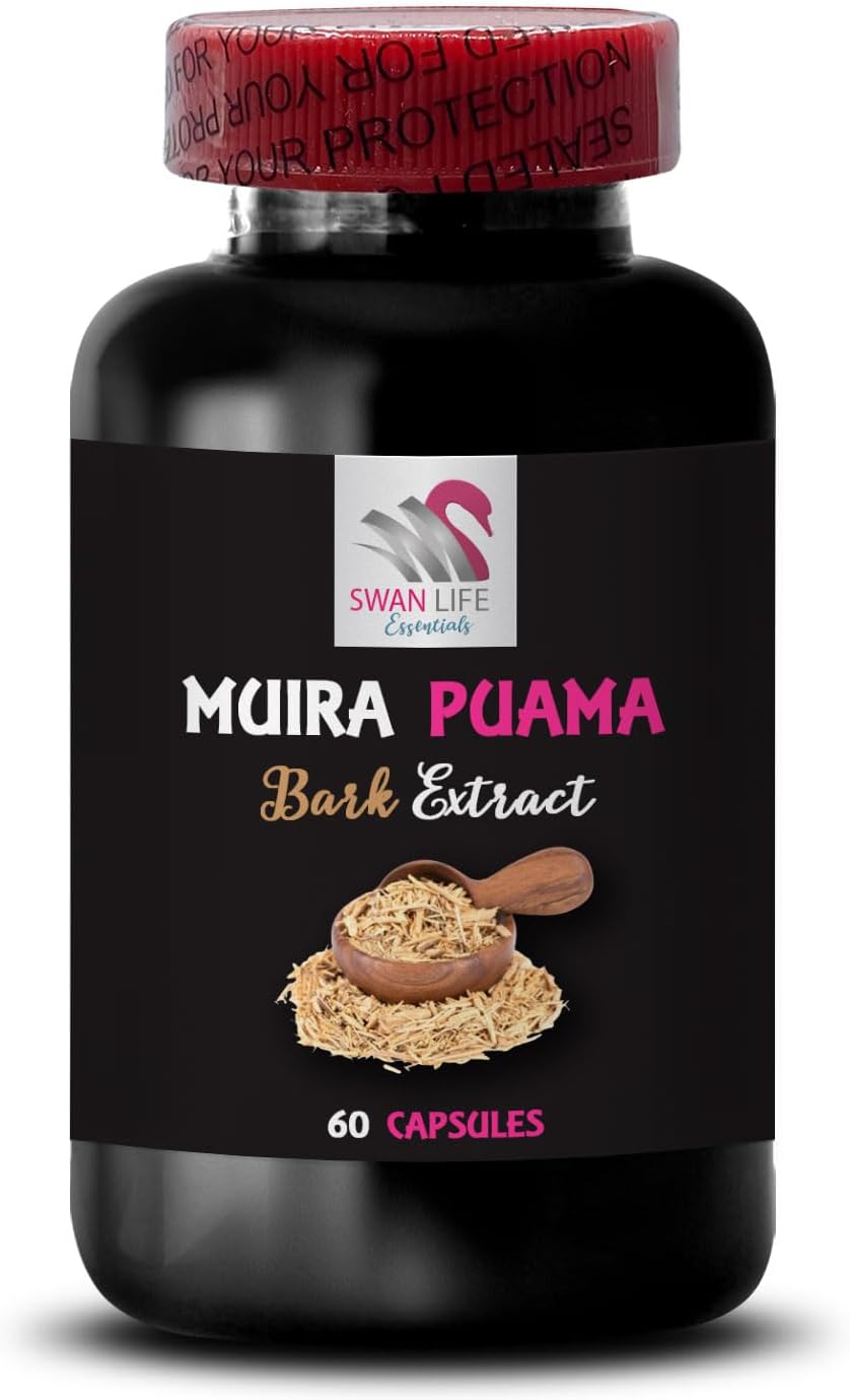 Muira Puama Bark Extract Capsules for Natural Vital Energy and Mindful Support