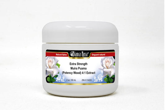 Muira Puama (Potency Wood) 4:1 Extract Salve Ointment - Extra Strength Formula for Improved Wellness (2 oz)