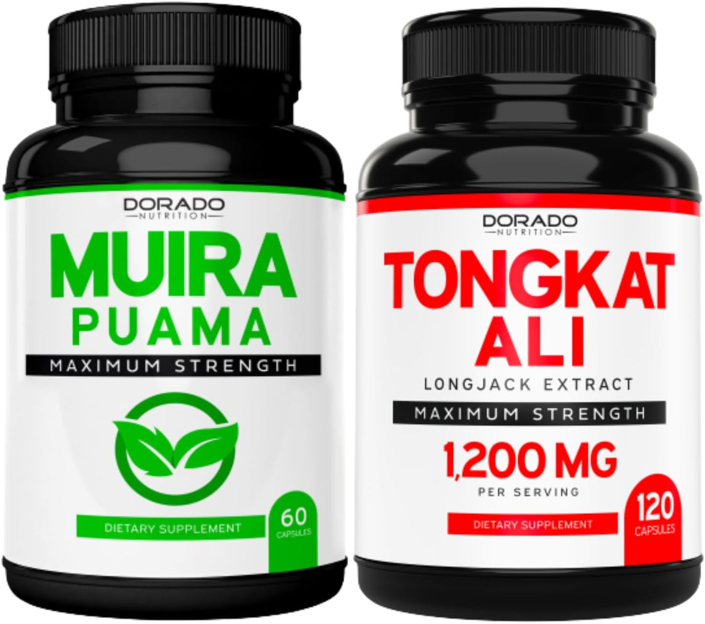 Muira Puama Root Extract 1000mg and Tongkat Ali 1200mg Supplement for Men and Women by DORADO NUTRITION