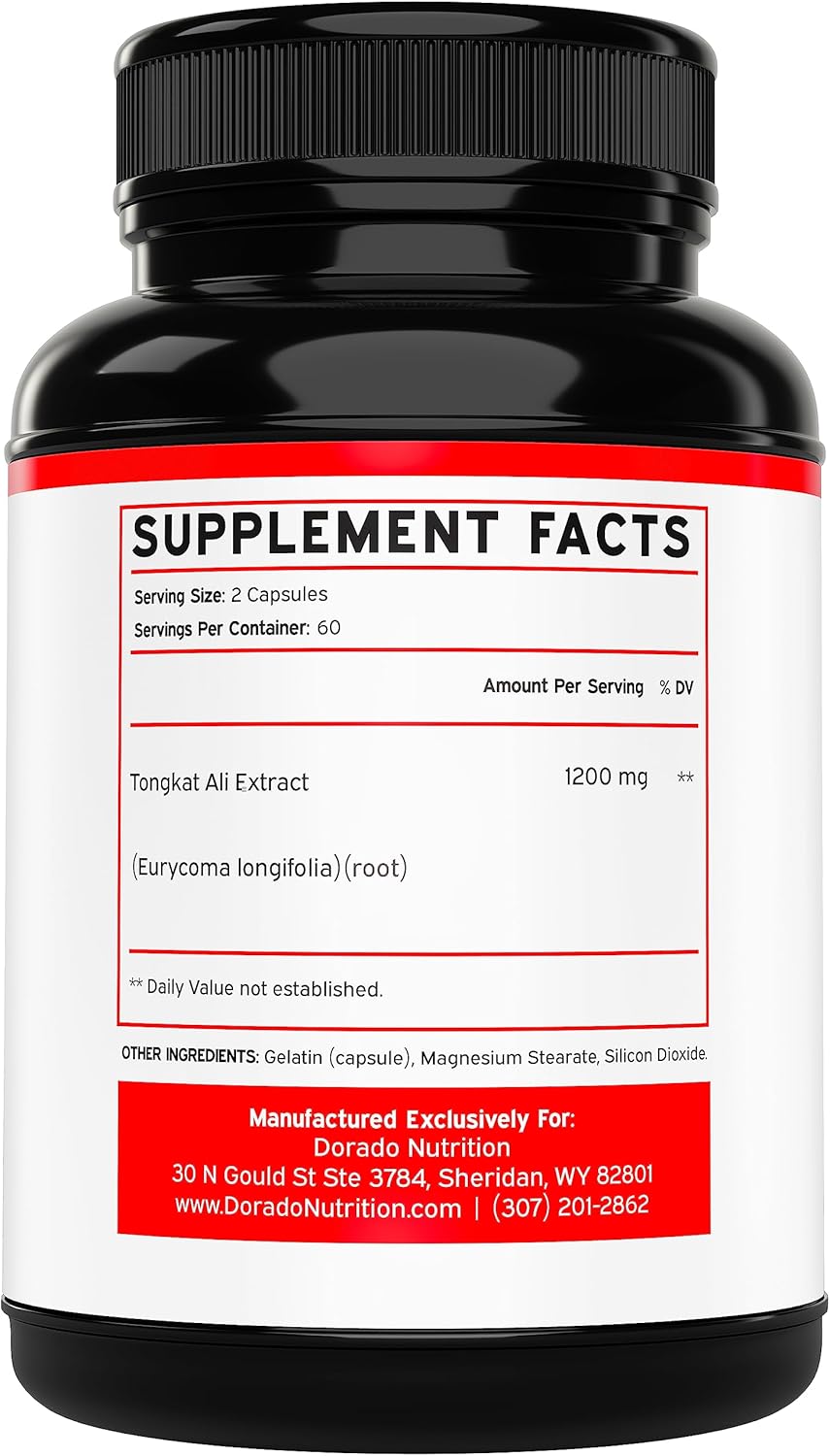 Muira Puama Root Extract 1000mg and Tongkat Ali 1200mg Supplement for Men and Women by DORADO NUTRITION