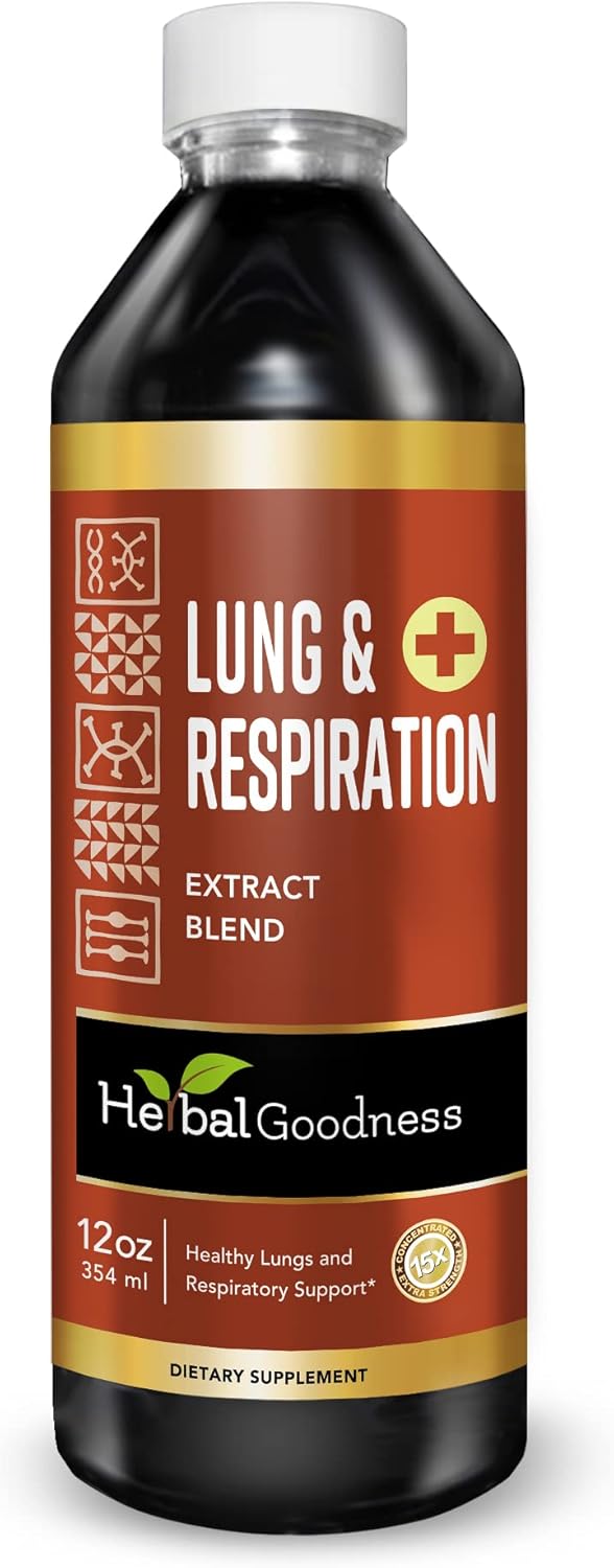 Mullein Leaf Extracts for Lung Health, Respiratory Support - 12oz Bottle, 23 Servings - Herbal Goodness Formula