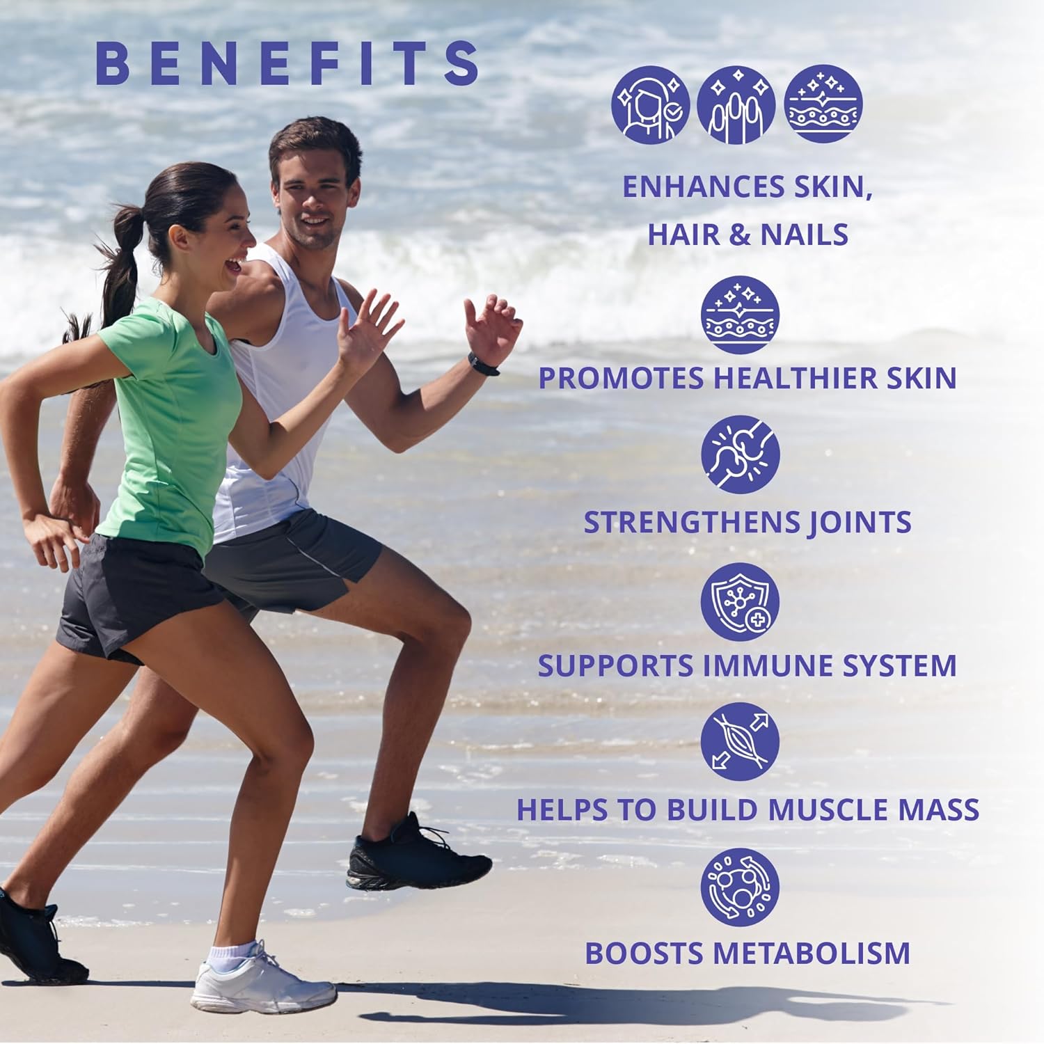 Multi Collagen Peptides Powder for Skin, Hair, Nail & Joint Support | Teami Marine Collagen Powder for Women & Men | Butterfly colageno hidrolizado | Delicious Taste | 10g per Serving - BoostGo Australia