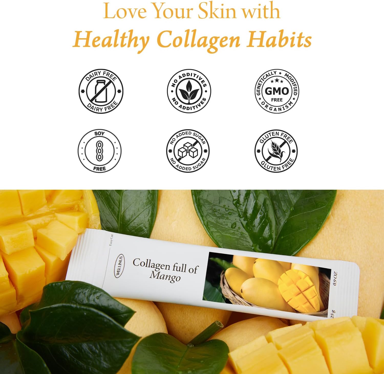 Multi-Pack Collagen Jelly Stick Snacks - 75 Sticks with Pomegranate, Mango, and Blueberry - Promotes Healthier Skin, Hair, Nails, Immune Support, and Joint Health