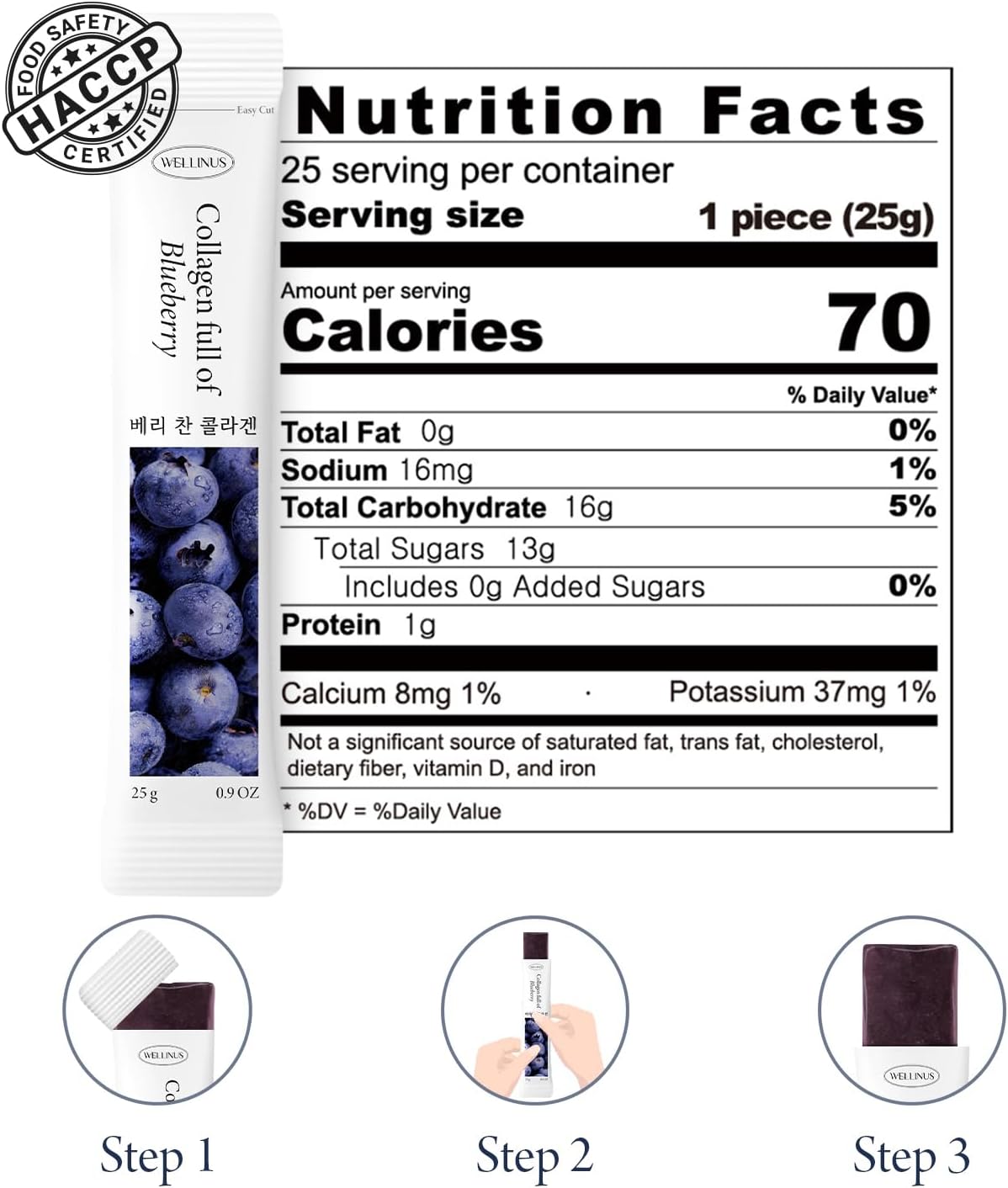 Multi-Pack Collagen Jelly Stick Snacks - 75 Sticks with Pomegranate, Mango, and Blueberry - Promotes Healthier Skin, Hair, Nails, Immune Support, and Joint Health