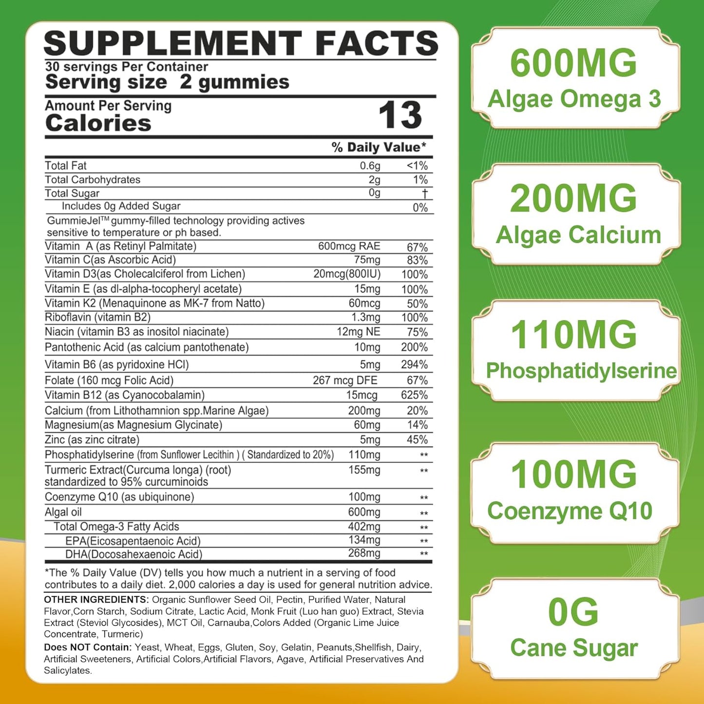 Multivitamin Bundle for Women and Men 50+: Includes D3 5000IU and K2 120mcg - 1 Pack