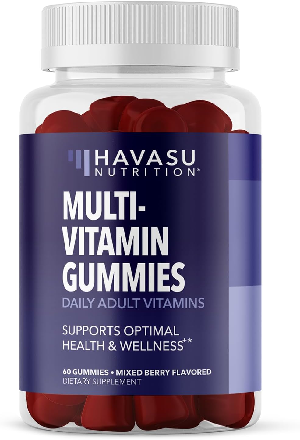Multivitamin Gummies for Adults - Daily Gummy with Vitamin C, D, and Zinc - 60 Count - Mixed Berry Flavor - 1 Month Supply