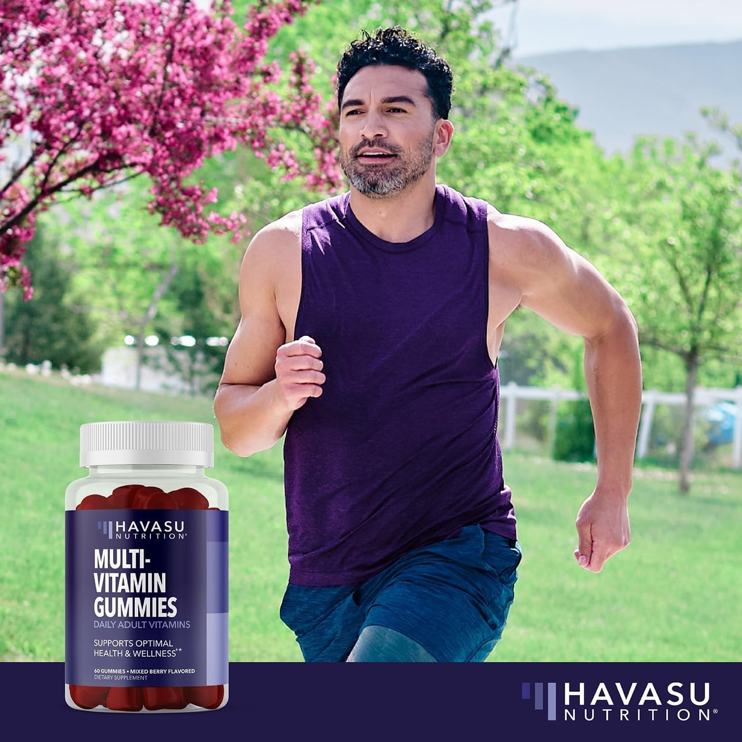 Multivitamin Gummies for Adults - Daily Gummy with Vitamin C, D, and Zinc - 60 Count - Mixed Berry Flavor - 1 Month Supply