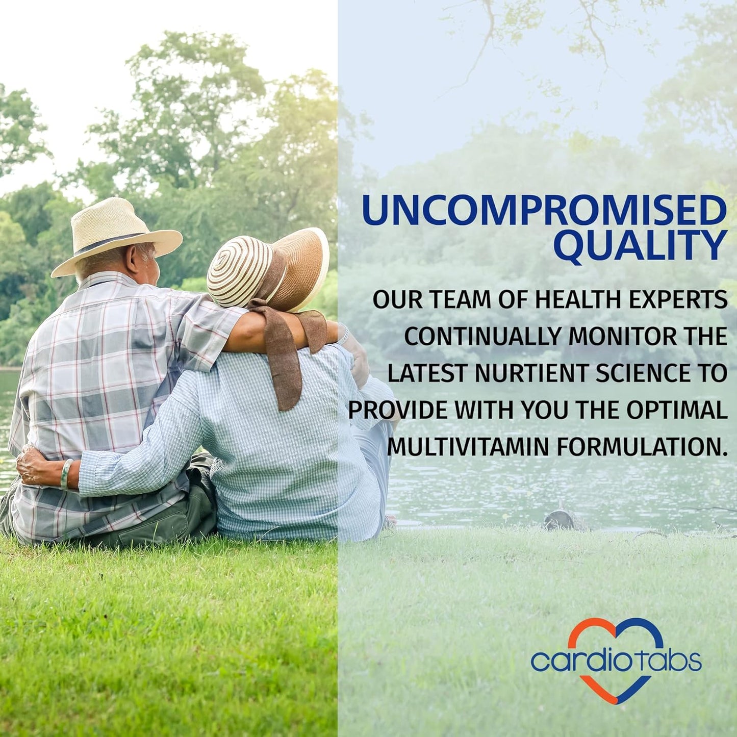 Multivitamin with CardioTabs for Men & Women - Heart & Immune Support, B-Complex, Vitamins A, C, E, K, D3 - 120 Count