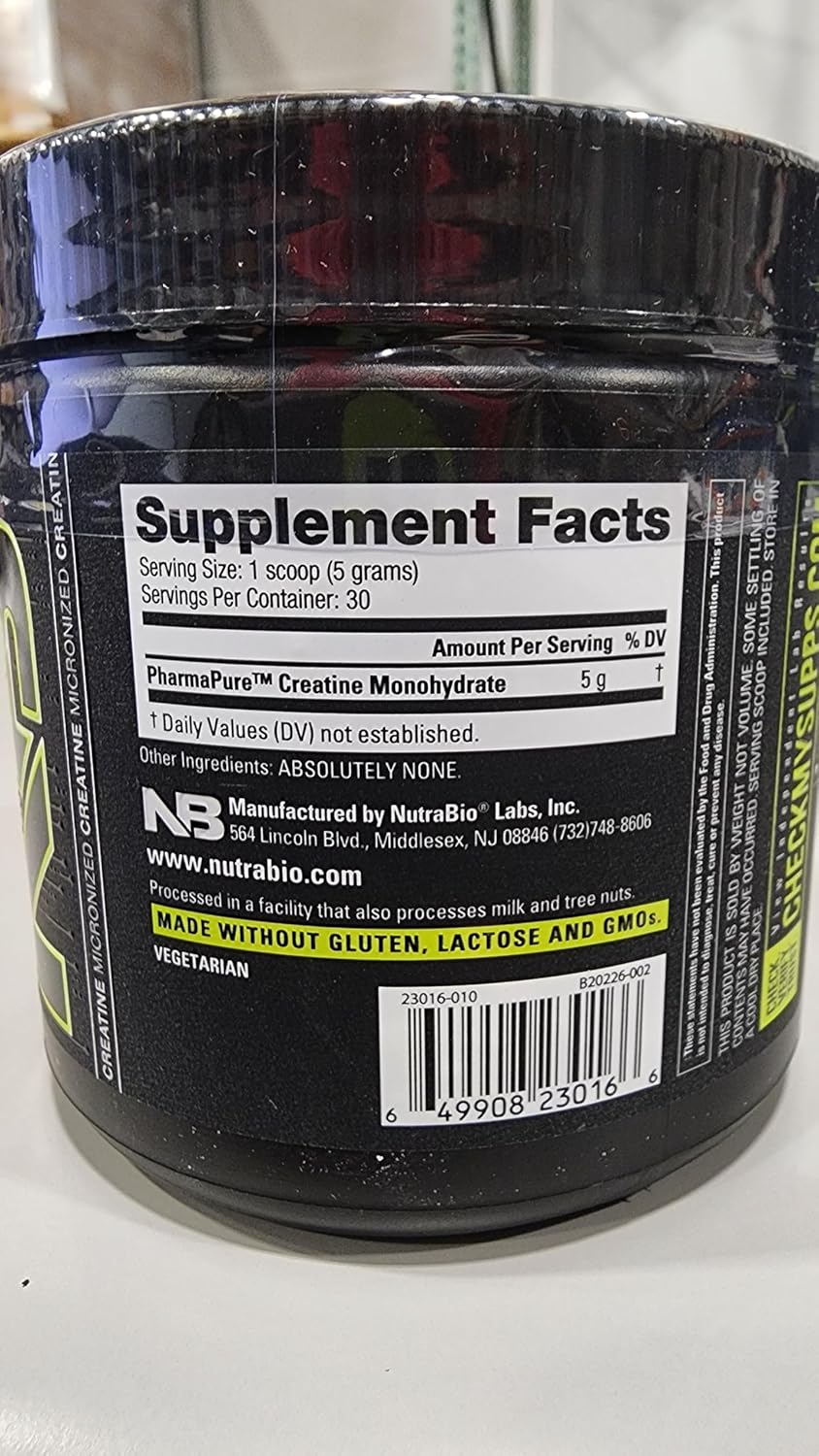 Muscle Energy and Growth Supplement Bundle - NutraBio Creatine Monohydrate and Muscle Matrix Protein Powder for Strength and Recovery