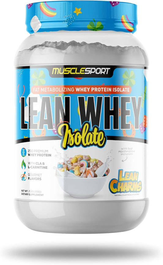 Musclesport Lean Whey Revolution™ Protein Powder - Low Calorie, Low Carb, Low Fat - 25g Protein per Scoop - Whey Protein Isolate - Lean Charms - Incredible Flavors