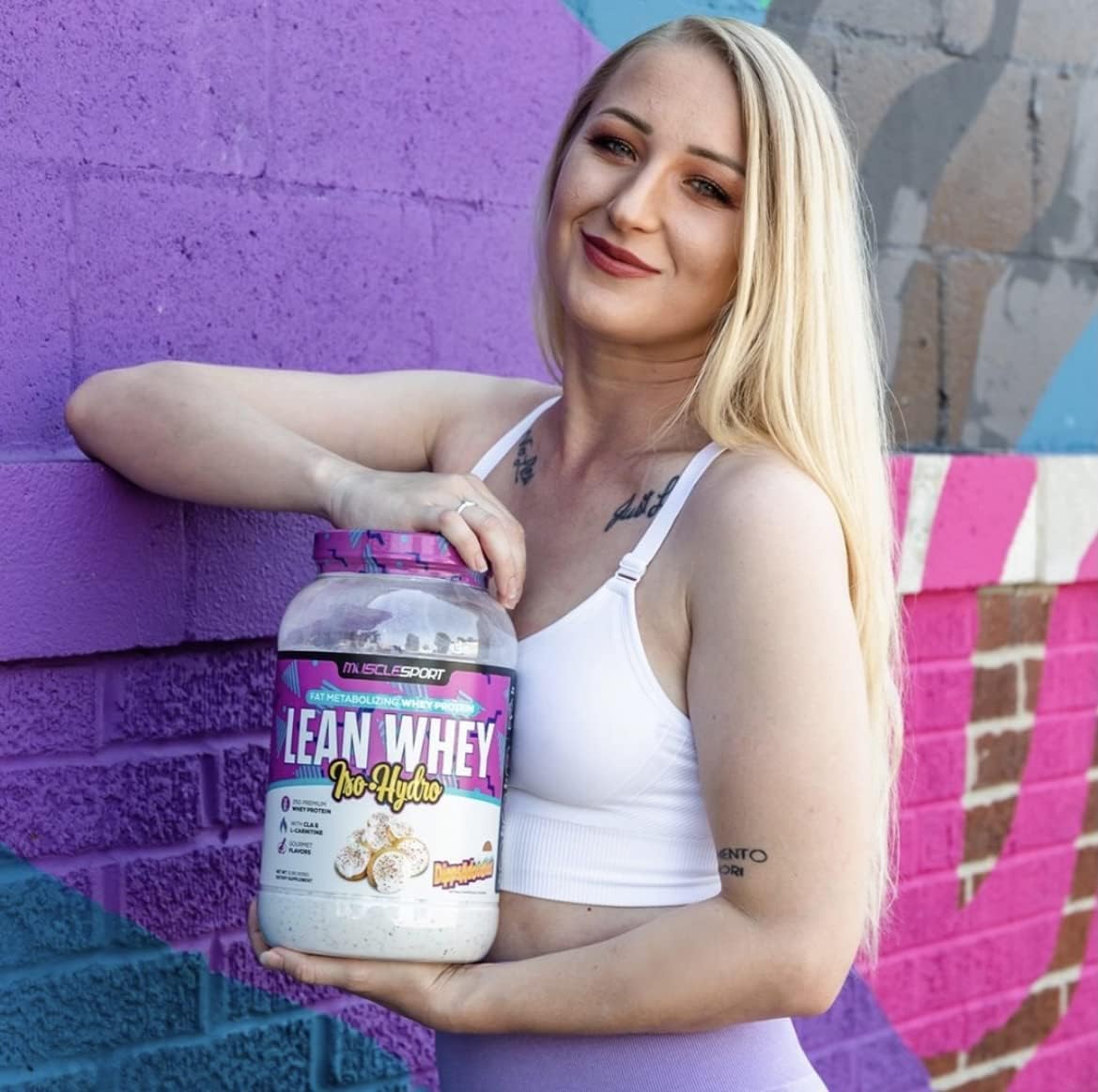 Musclesport Lean Whey Revolution™ Protein Powder - Whey Protein Isolate - Low Calorie, Low Carb, Low Fat - 25g Protein per Scoop - Dippsadoodles Flavor - 2lb Jar