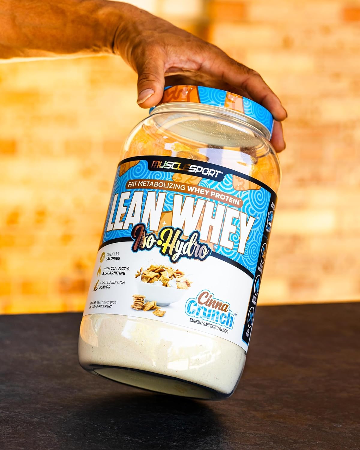 Musclesport Lean Whey Revolution™ Protein Powder 2lb - Whey Isolate, Low Calorie, Low Carb, Low Fat - 25g Protein per Serving