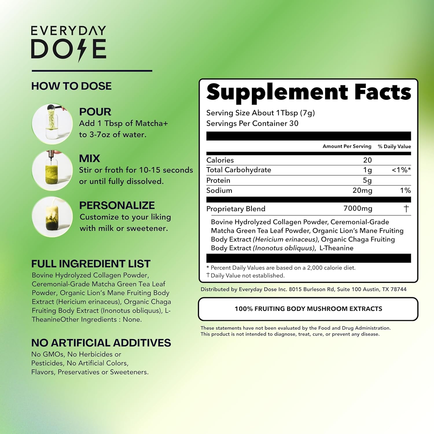 Mushroom Coffee & Matcha Bundle with Collagen, Chaga, Lions Mane, L-Theanine - 30 Servings for Focus, Energy, Digestion, Skin & Immunity