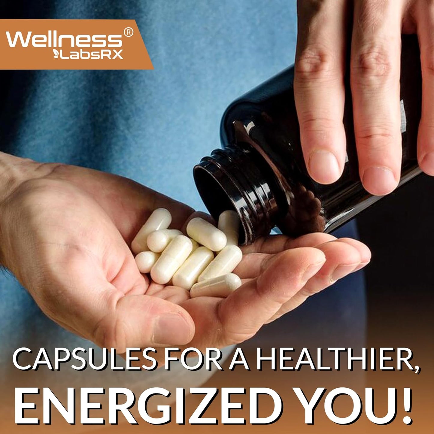 Mushroom Complex Capsules 1000mg - Lions Mane, Turkey Tail, Cordyceps, Reishi - 2 Pack by WELLNESS LABSRX