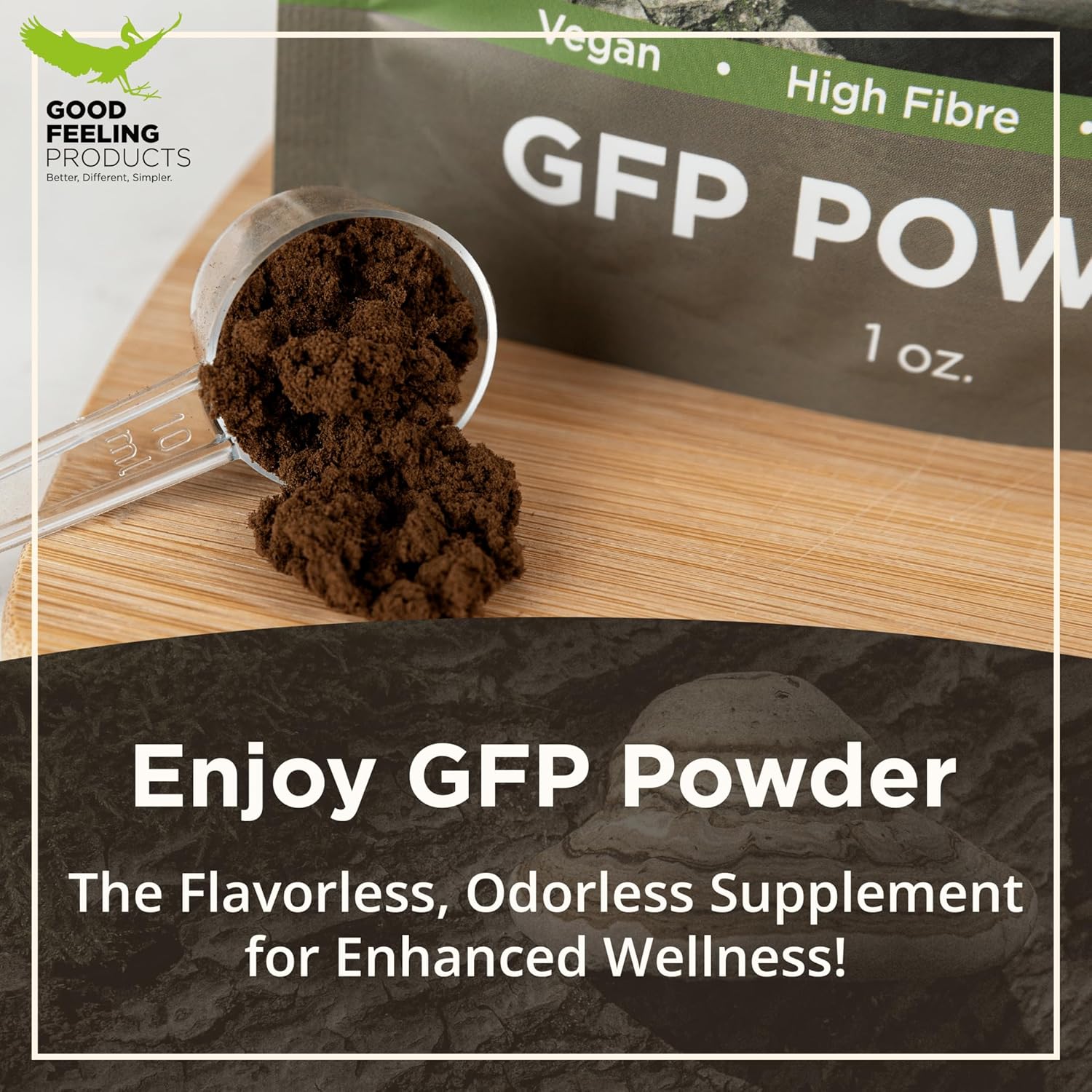 Mushroom Supplement Powder for Immune Support - Good Feeling Products for Men & Women