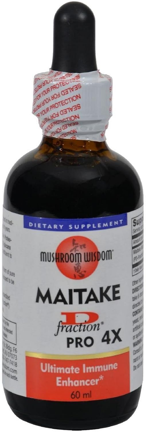 Mushroom Wisdom Maitake D Fraction Pro 4X Liquid Extract - 2.02 Fl Oz