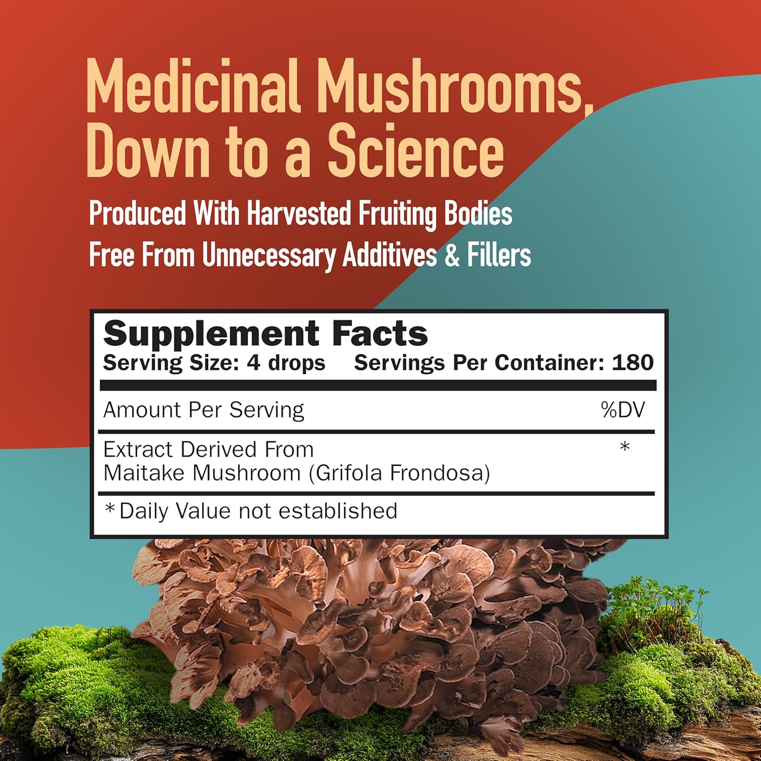 MushroomScience MaitakeGold 404 Liquid Extract Supplement for Health Defense, Natural Dietary Support - 1 Oz, 180 Servings