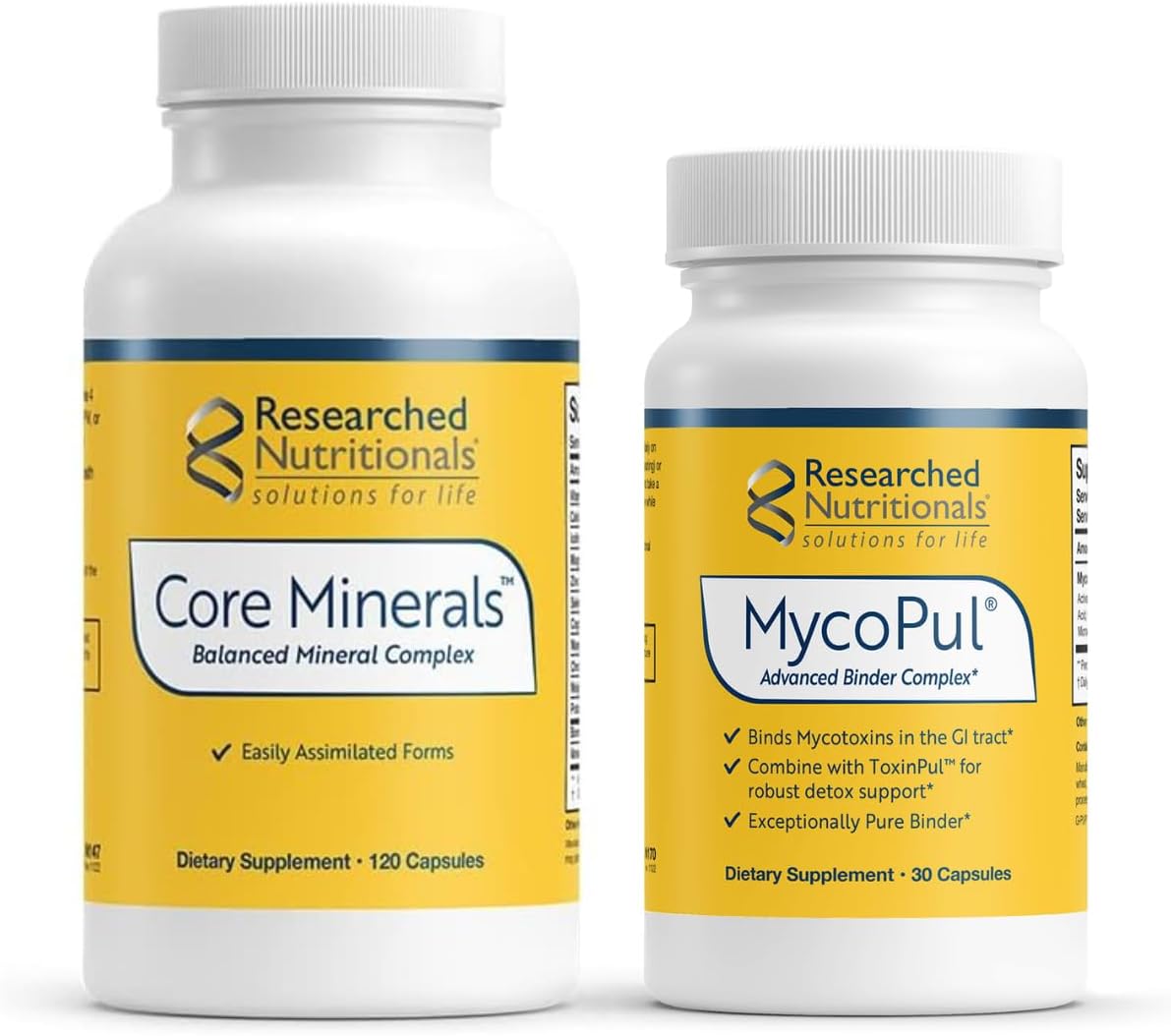 MycoPul Binder & Core Minerals Bundle for Supporting Mineral Status in Body During Protocols - 2 Products