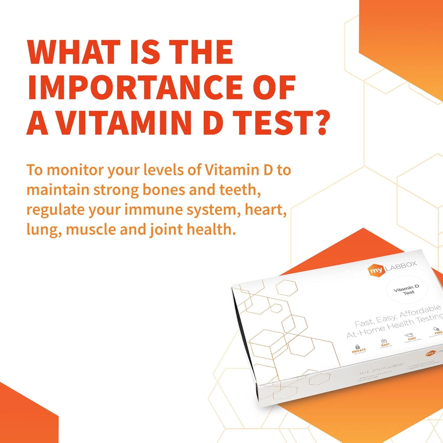 myLAB Box Vitamin D Test Kit for Home Use - Accurate Blood Test for 25(OH) D Levels - CLIA Certified - FSA/HSA Eligible