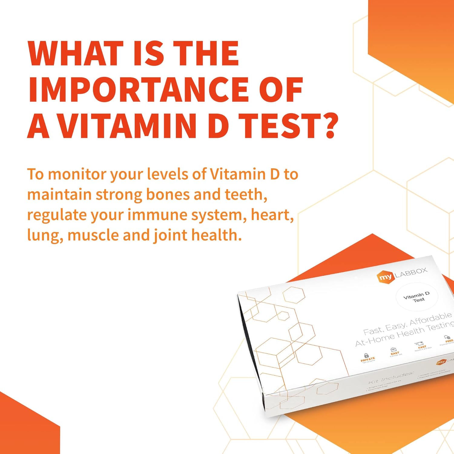 myLAB Box Vitamin D Test Kit for Home Use - Accurate Blood Test for 25(OH) D Levels - CLIA Certified - FSA/HSA Eligible