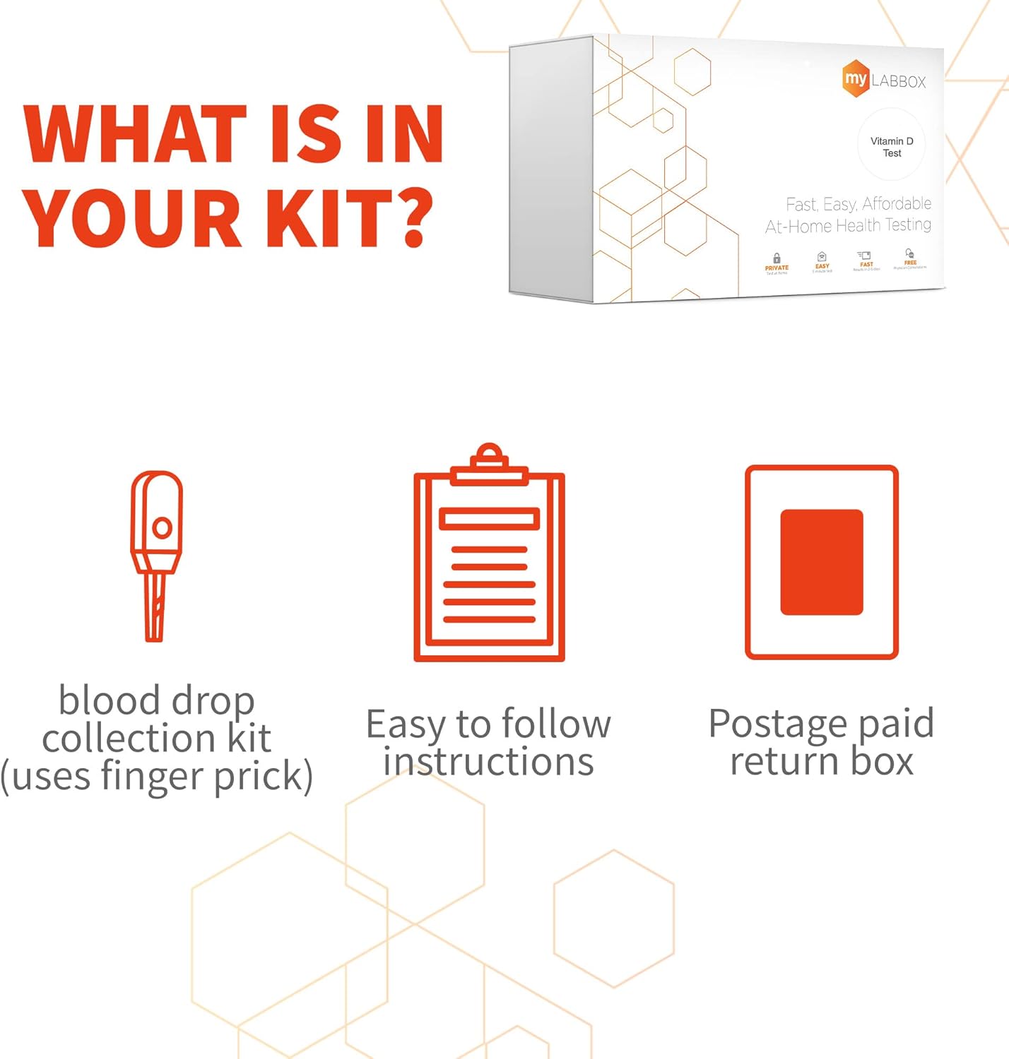 myLAB Box Vitamin D Test Kit for Home Use - Accurate Blood Test for 25(OH) D Levels - CLIA Certified - FSA/HSA Eligible