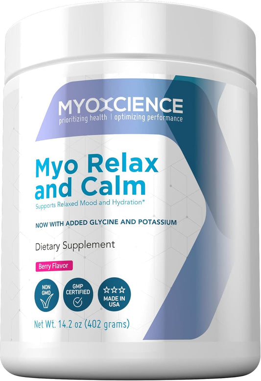 Myoxcience Myo Relax & Calm Supplement - Supports Sleep, Neurotransmitters, and Hormones - Berry Flavor