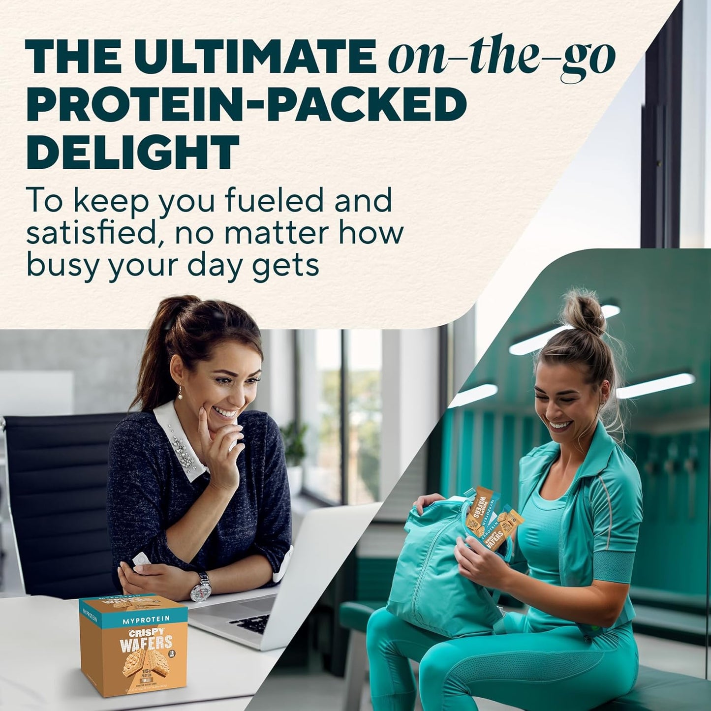 Myprotein Vanilla Protein Wafers: 15g High-Protein Snacks, Box of 10 Packs