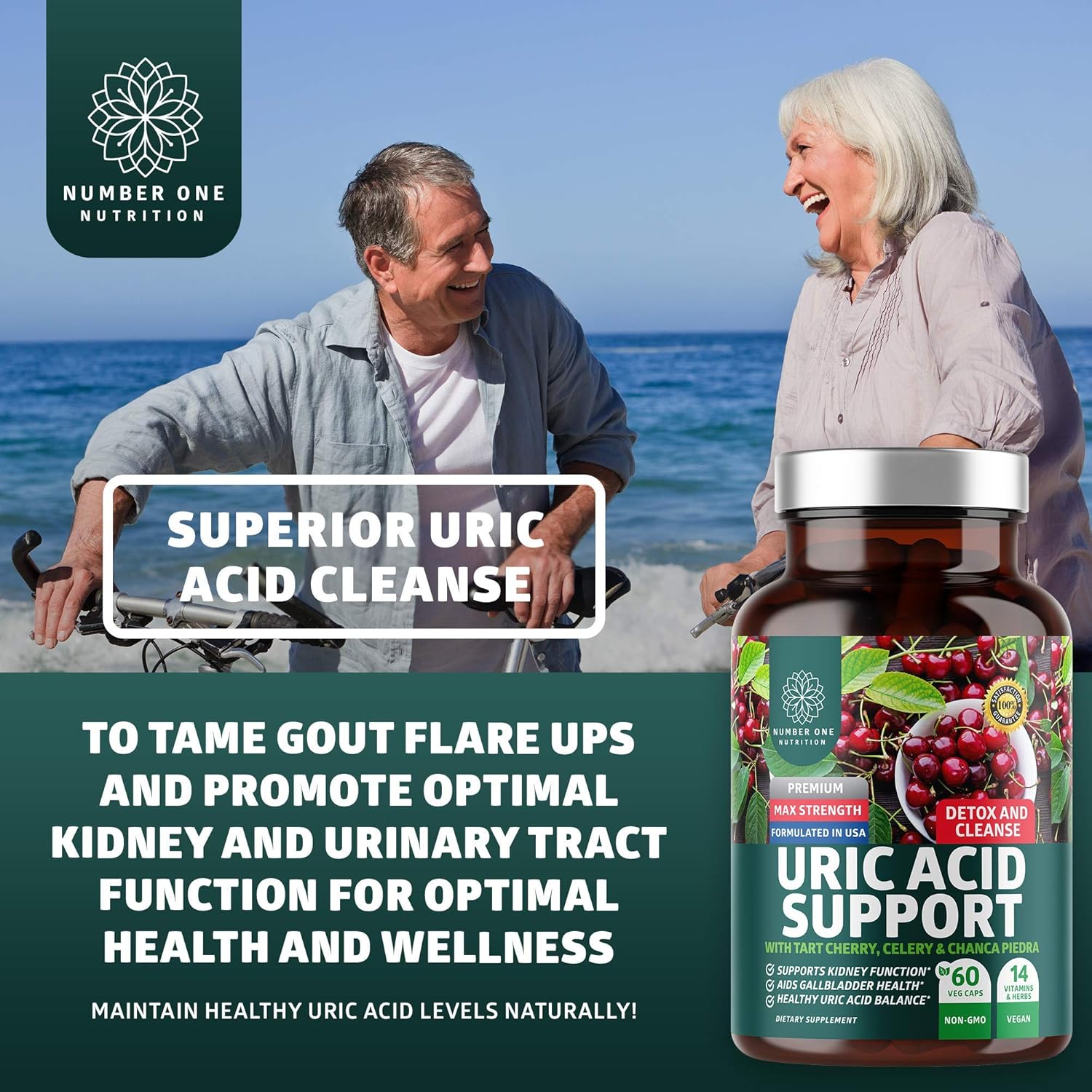 N1N Premium Uric Acid Support & Men's Multivitamins - Natural Energy & Prostate Health - 2 Pack Bundle - BoostGo Australia