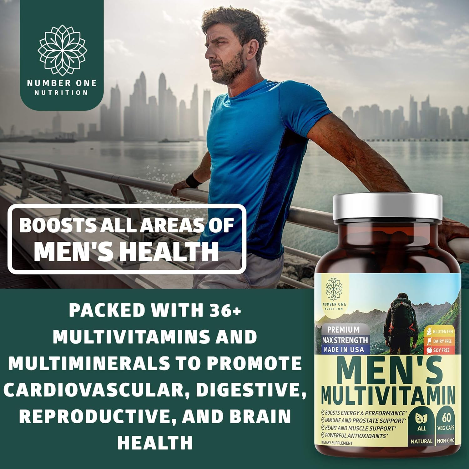 N1N Premium Uric Acid Support & Men's Multivitamins - Natural Energy & Prostate Health - 2 Pack Bundle - BoostGo Australia