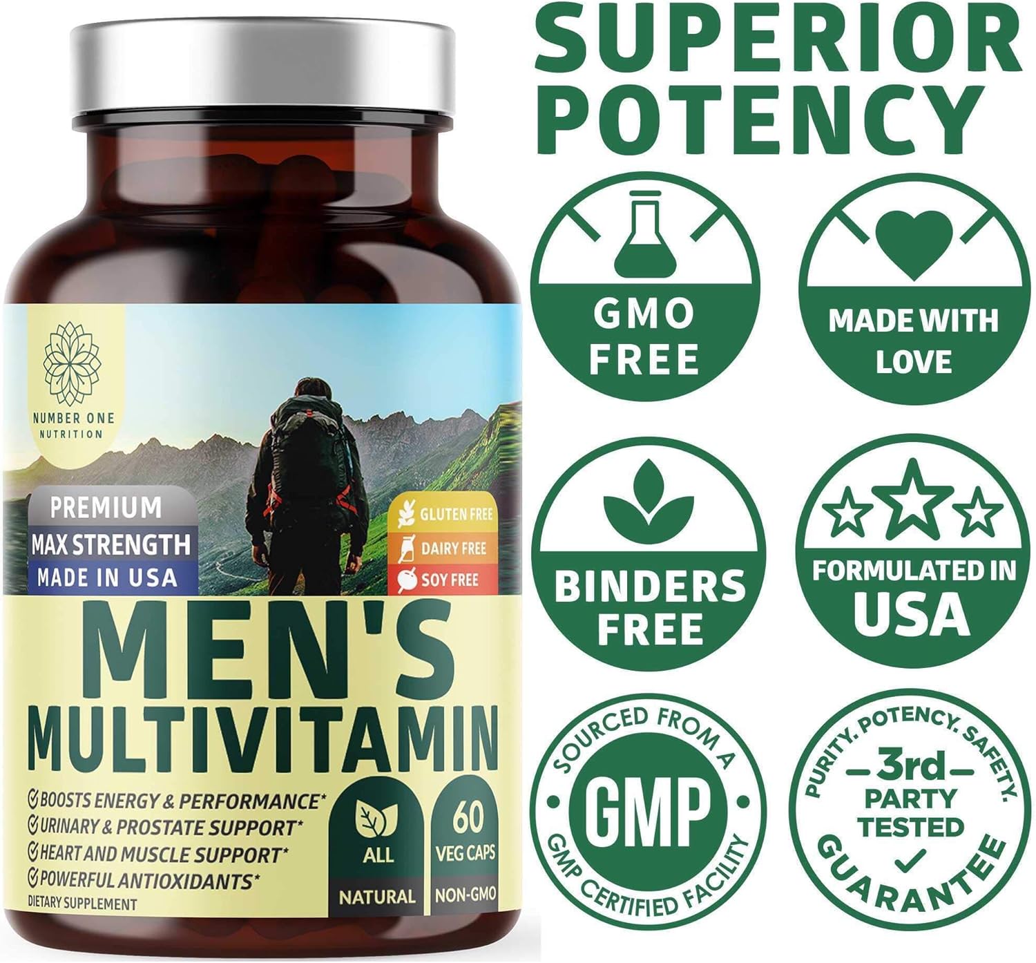 N1N Premium Uric Acid Support & Men's Multivitamins - Natural Energy & Prostate Health - 2 Pack Bundle - BoostGo Australia