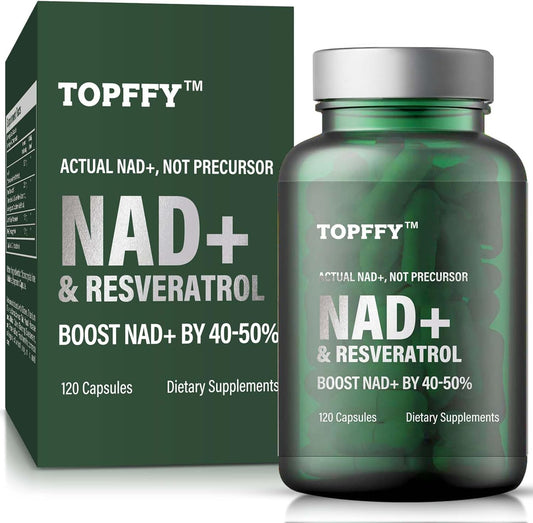 NAD+ & Resveratrol Supplement for Cellular Energy & Aging Defense - 120 Softgels